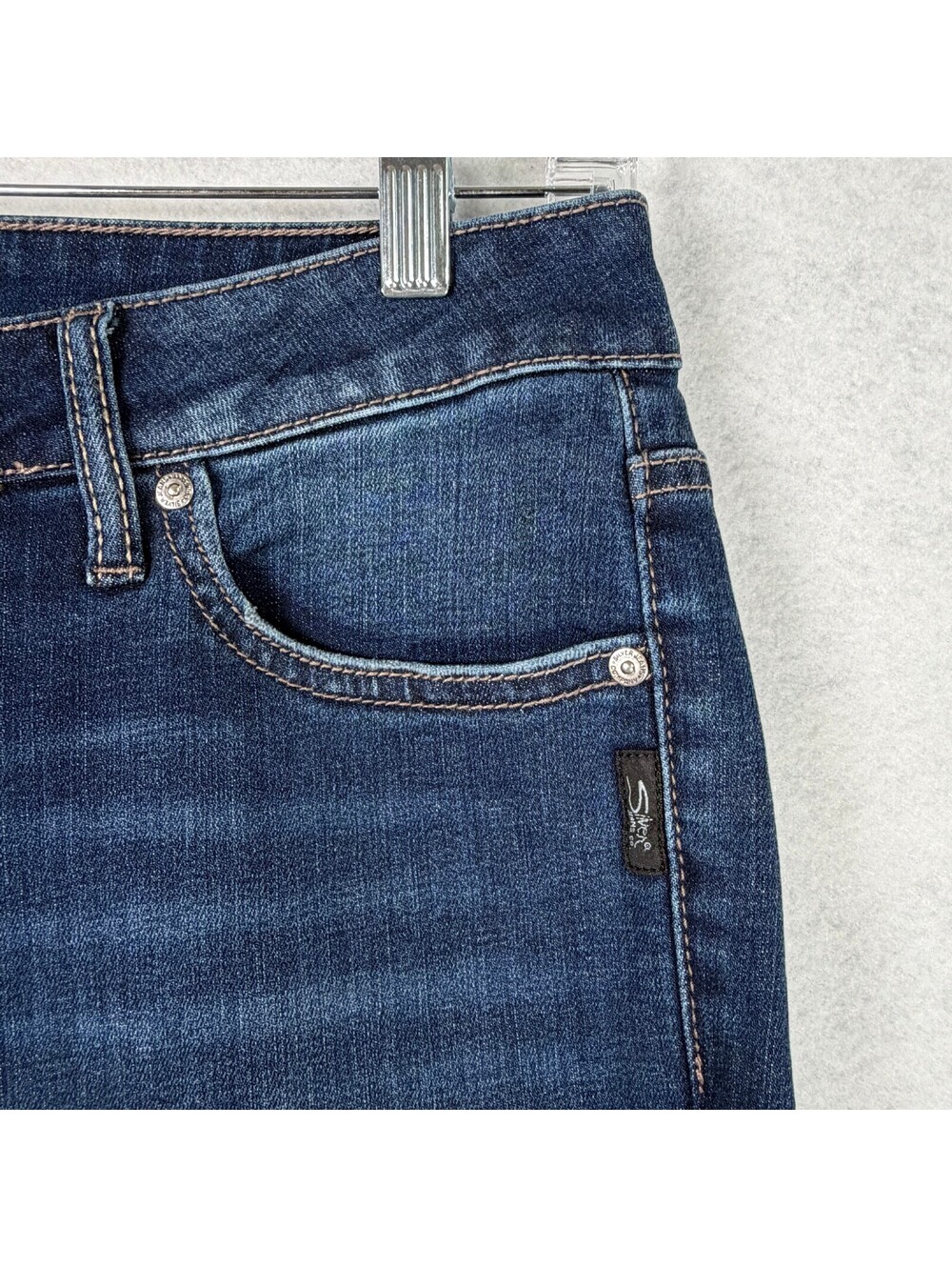 Silver Jeans Co. Suki Slim Boot Dark Blue Denim Jeans W29 L31 - Picture 9 of 10
